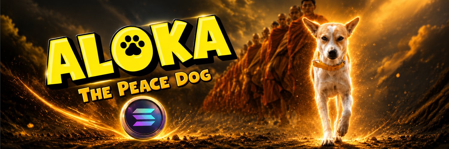 ALOKA — The Peace Dog banner